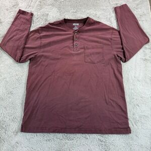 Duluth Trading Co. XL Mens Longtail T Henley Shirt‎ Long Sleeve Casual